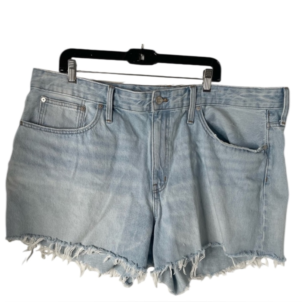 Madewell Eco-Friendly Denim Shorts Sz 18w Fringe hem